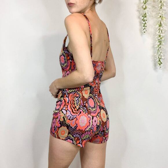 NWT ZARA 70s boho paisley romper Barbiecore floral v-neck y2k beach bunny 2662 - Picture 12 of 13